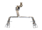 AWE Track Edition Exhaust for Audi B8 S4 3.0T - Chrome Silver Tips (102mm) - Primary